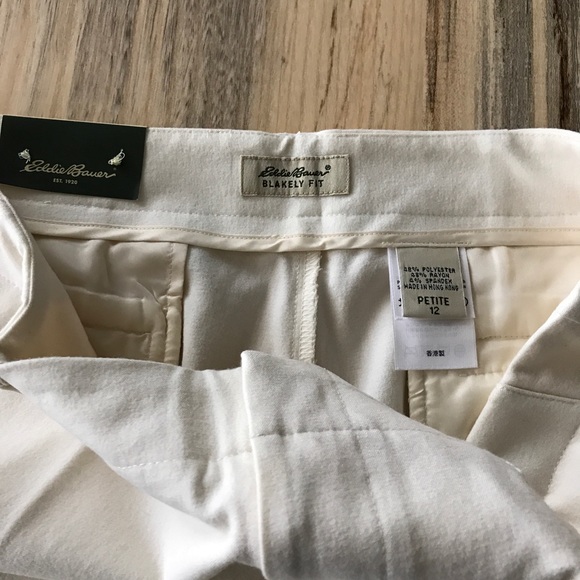 NWT Eddie Bauer Ivory Trousers - Picture 2 of 4